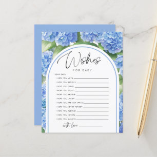 Wishes Blue Hydrangea It's a Boy Baby Shower Games