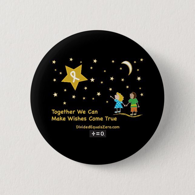 Wishes-Childhood Cancer Awareness 6 Cm Round Badge (Front)