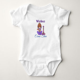 Wishes Come True Purple Genie Girl Magic Bottle Baby Bodysuit
