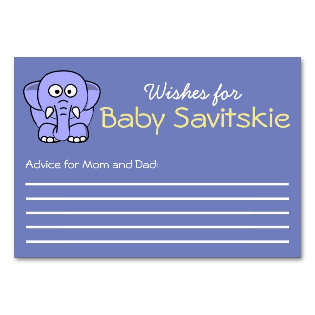 Wishes for Baby Advice Card (Front)