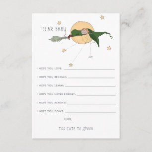 Wishes for Baby Advice Card   Cute Witch