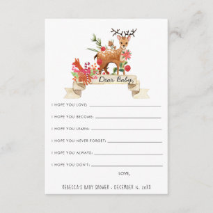 Wishes for Baby Advice Card   Reindeer