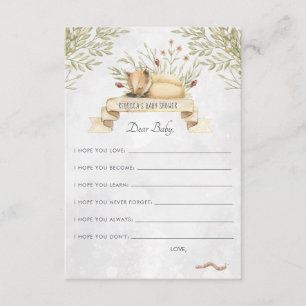 Wishes for Baby Advice Card Woodland Fox