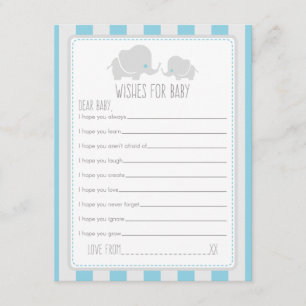 Wishes for Baby - Baby Shower Game Card