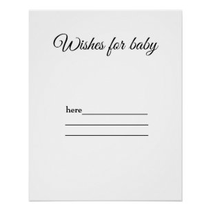 wishes for baby baby shower game poster