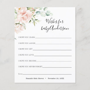 Wishes for Baby Blush Florals and Greenery