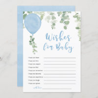 Wishes for Baby boy blue balloons