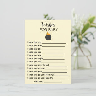 Wishes for baby brewing baby shower  enclosure card