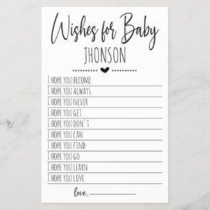 Wishes For Baby Card