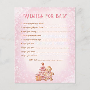 Wishes For Baby Card Christmas Baby Shower Game