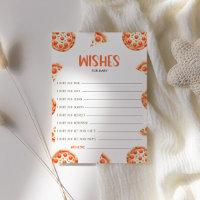Wishes For Baby Card, Pizza Baby Shower Card