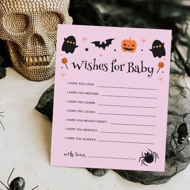 Wishes for Baby Halloween Witchy Baby Shower Game (Creator Uploaded)