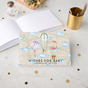 Wishes for Baby   Hot Air Balloon Baby Shower Guest Book