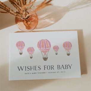 Wishes for Baby Hot Air Balloon Baby Shower Guest Book