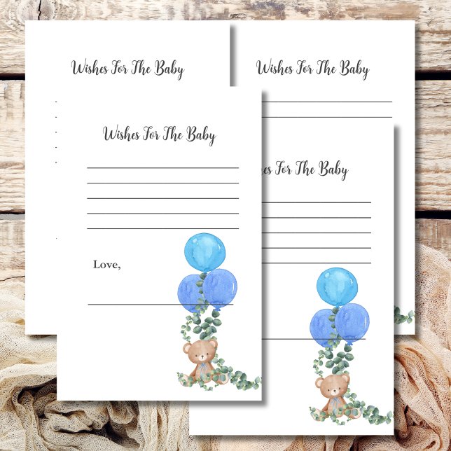 Wishes For Baby Oh Boy Blue Balloon Eucalyptus (Creator Uploaded)