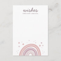 Wishes for baby. Pink and purple rainbow advice