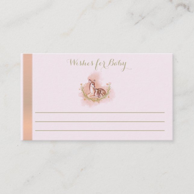 Wishes For Baby Shower Activity Enclosure Card (Front)