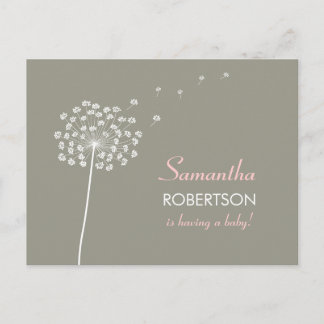 Wishes for Baby Shower postcard invitation