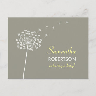 Wishes for Baby Shower postcard invitation