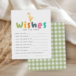 Wishes For Baby Silly Goose Gingham Baby Shower