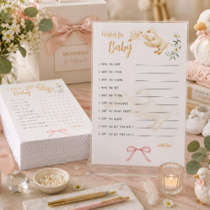 Wishes for Baby Silly Goose Girl Baby Shower game