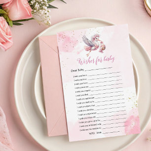 Wishes for Baby Stork Girl Shower Game