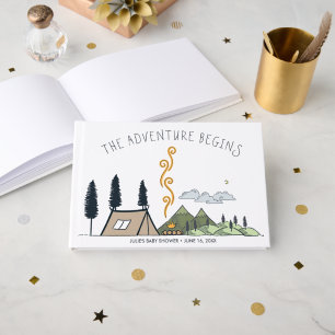 Wishes for Baby   The Adventure Begins Baby Shower Guest Book