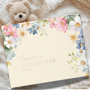 Wishes for Baby! Wildflower, Baby Shower Guest Book