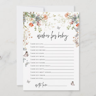 Wishes for Baby Wildflower Baby Shower Invitation