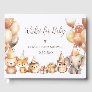 Wishes for Baby Woodland Baby Shower Guest Book