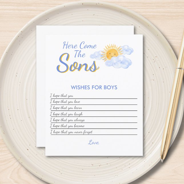 Wishes For Boys Baby Shower Game (Creator Uploaded)