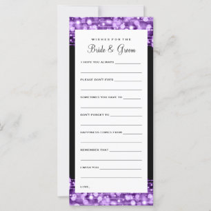 Wishes For Bride And Groom Party Sparkles Purple