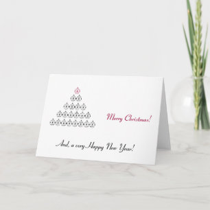 Wishes for Christmas and New Year Greeting Card