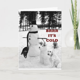 WISHES FOR CHRISTMAS FROM "COLD SNOWMAN HOLIDAY CARD
