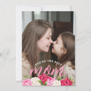 Wishes for Mum Beautiful Floral Holiday Card