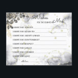Wishes for Soon to be Mrs Black Roses Shower Card<br><div class="desc">Wishes for Soon to be Mrs Black Roses Shower Card. For additional customisation (change other wording,  font colour,  font style),  click on personalise,  scroll down and click on the link "click to customise further". ~ Check collection for matching games,  invitations,  signs,  and more ~</div>