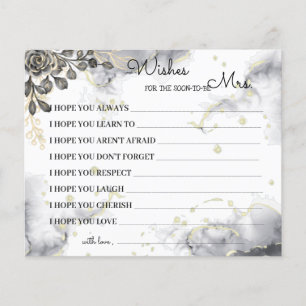 Wishes for Soon to be Mrs Black Roses Shower Card