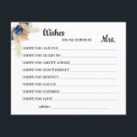 Wishes for Soon to be Mrs Blue Flowers Shower Card<br><div class="desc">Wishes for Soon to be Mrs Dusty Blue Flowers and Pampas Shower Card. For additional customisation (change other wording,  font colour,  font style),  click on personalise,  scroll down and click on the link "click to customise further". ~ Check collection for matching games,  invitations,  signs,  and more ~</div>