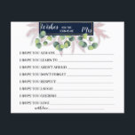 Wishes for Soon to be Mrs Pampas Grass Shower Card<br><div class="desc">Pampas Grass & Eucalyptus Bridal Shower Design. For additional customisation (change other wording,  font colour,  font style),  click on personalise,  scroll down and click on the link "click to customise further". ~ Check collection for matching games,  invitations,  signs,  and more ~</div>