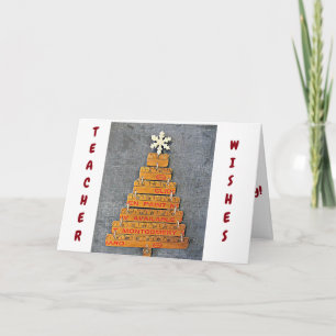 WISHES FOR *TEACHER* TO HAVE A SPECIAL CHRISTMAS HOLIDAY CARD