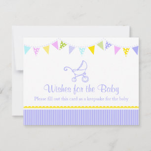 Wishes for the baby - baby shower postcard