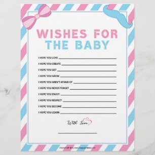 Wishes For The Baby [Gender Surprise] Custom Letterhead