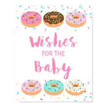 Wishes for the Baby Pink Doughnut Sprinkle Sign