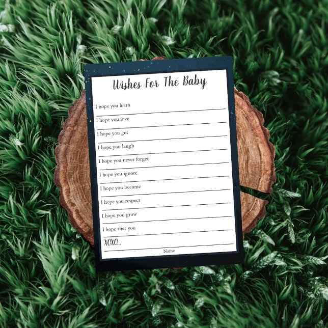 Wishes for the Baby Twinkle Little Star Bear  Invitation (Creator Uploaded)