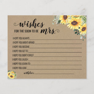 Wishes for the Mrs Greenery Sunflowers Card