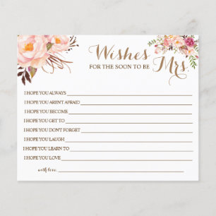 Wishes for the Soon to be Mrs Bridal Shower card
