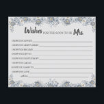 Wishes for the Soon to be Mrs Bridal Shower card<br><div class="desc">Make it your own by adding your text (and personal photos). To access advanced editing tools,  please go to "Personalise",  scroll down and press the "click to customise further" link. See the full collection for all matching designs!</div>