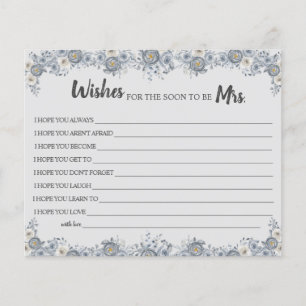 Wishes for the Soon to be Mrs Bridal Shower card