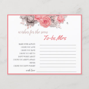 Wishes for the soon to-be Mrs Bridal Shower Card