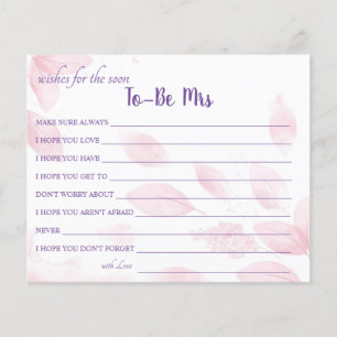 Wishes for the soon To-Be Mrs Bridal Shower Card